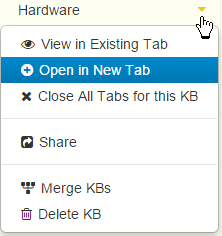Clibu Knowledge Bases Menu